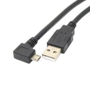 USB 2.0 mužov a Micro USB B samec vľavo uhol kábel