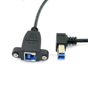 Panel Mount B typ ženy právo Uhlová B typu Male predlžovací kábel